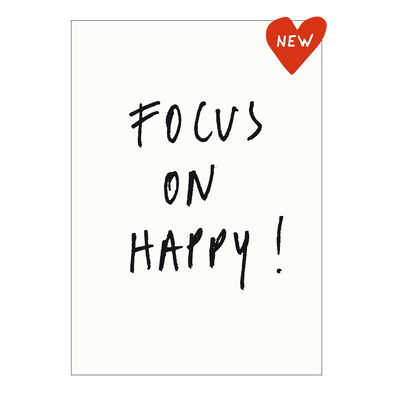 poster focus on happy A4