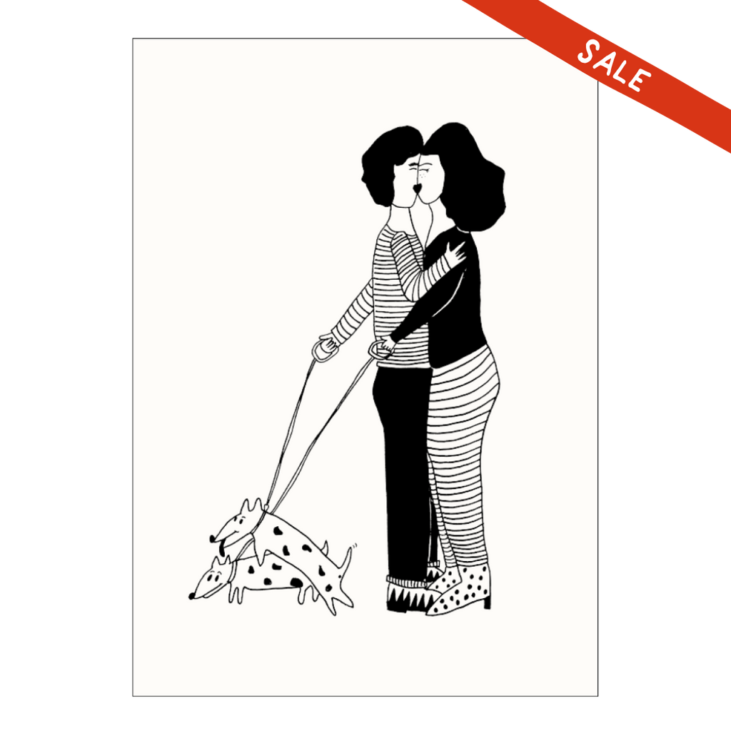 poster chiens excités A4
