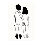 poster naked couple back A4