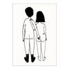 poster naked couple back A4