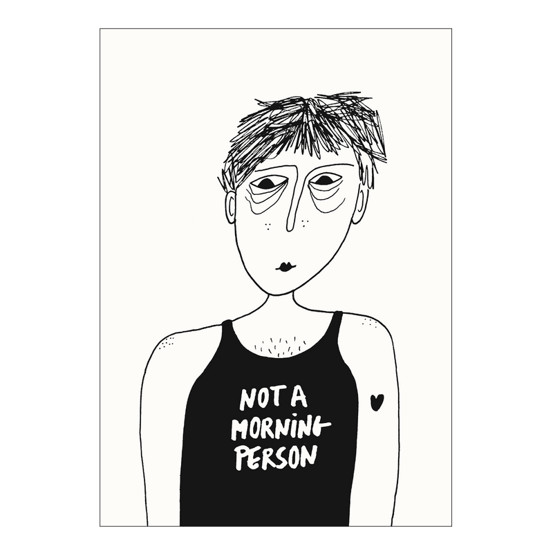 poster not a morning person A4