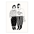 poster stay home club A4