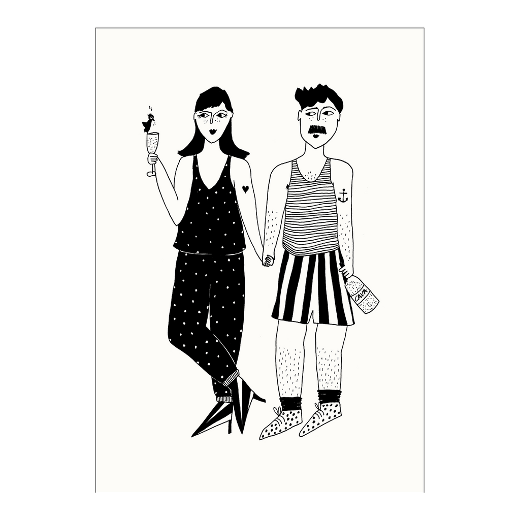 poster apero couple A4