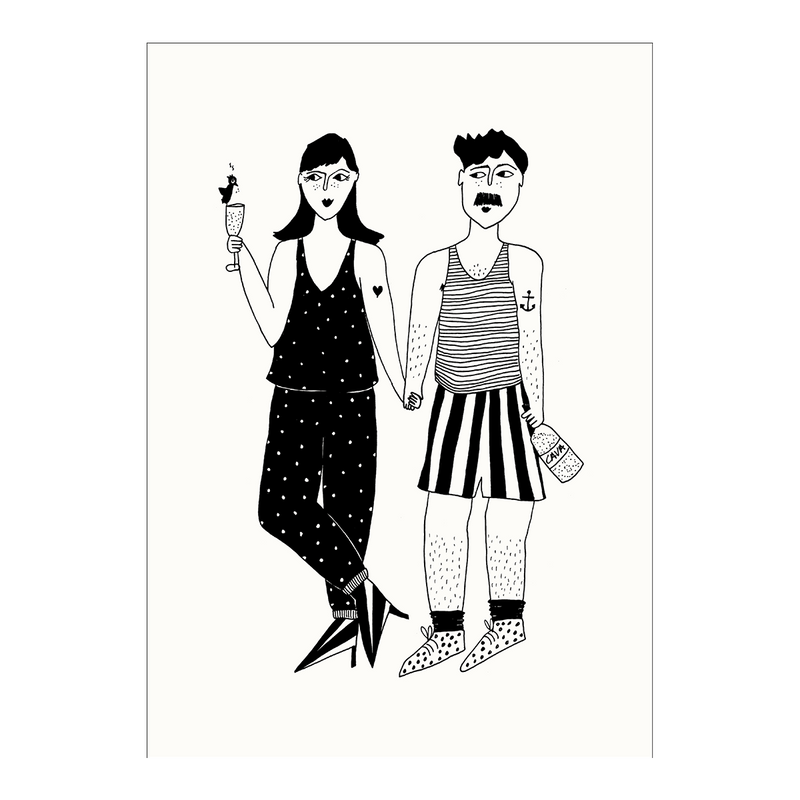 poster apero couple A4