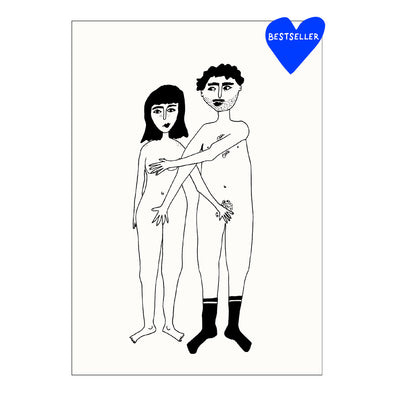 poster naked couple A4
