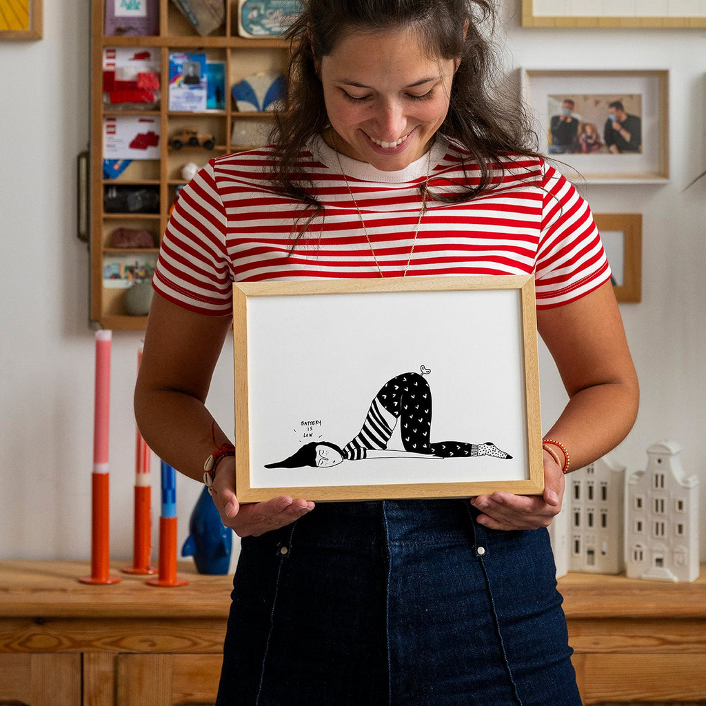 poster battery low A4