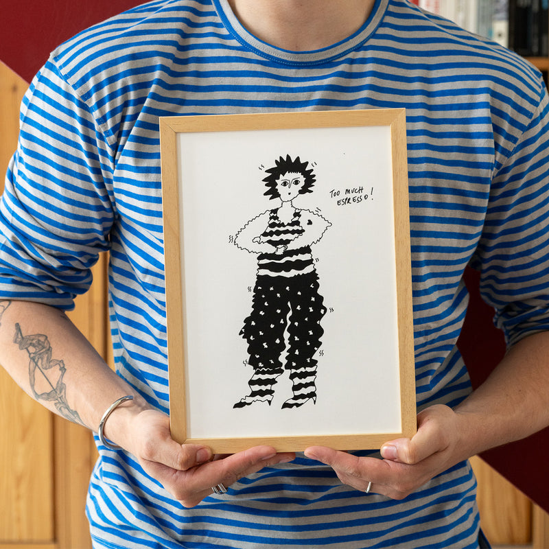 poster too much espresso A4