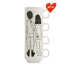 stapelbare mokken naked couple back (set*4)