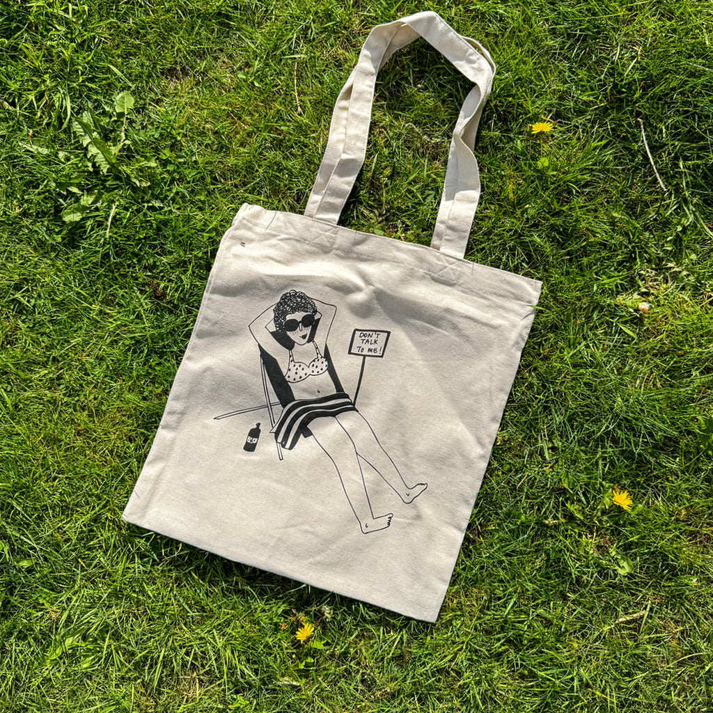 tote bag don't talk to me
