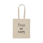 Tragetasche focus on happy