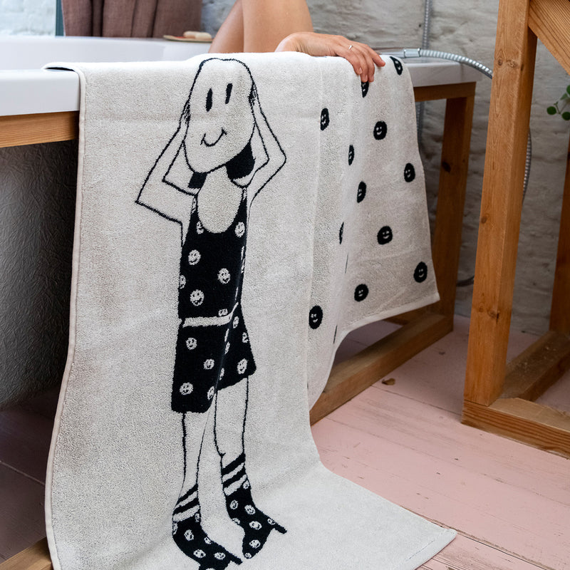towels set smiley girl
