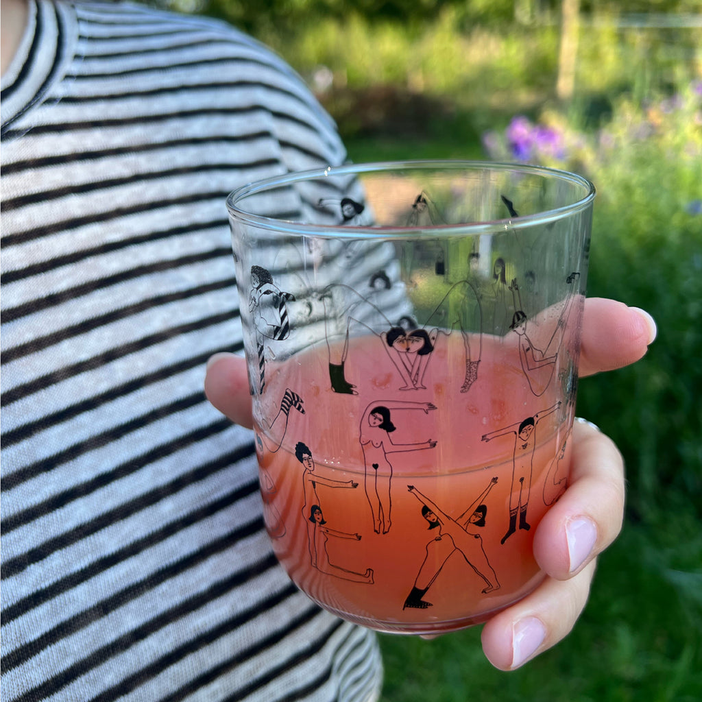 glazen nude abc (set van 4)