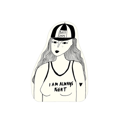 vinyl sticker boss lady