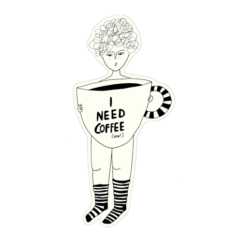 vinyl sticker coffee now