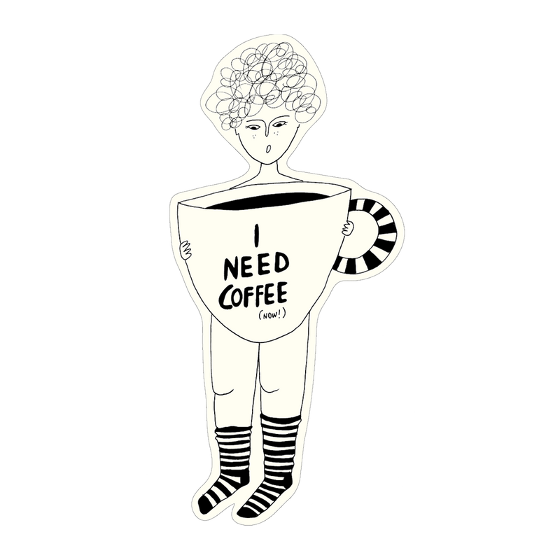 vinyl sticker coffee now