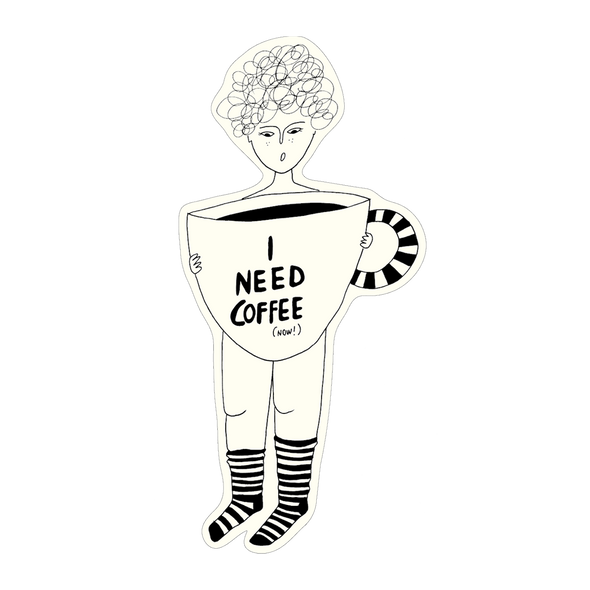 vinyl sticker coffee now