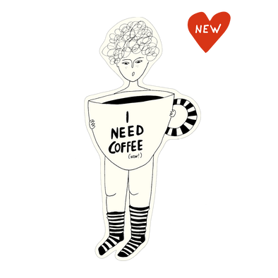 vinyl sticker coffee now