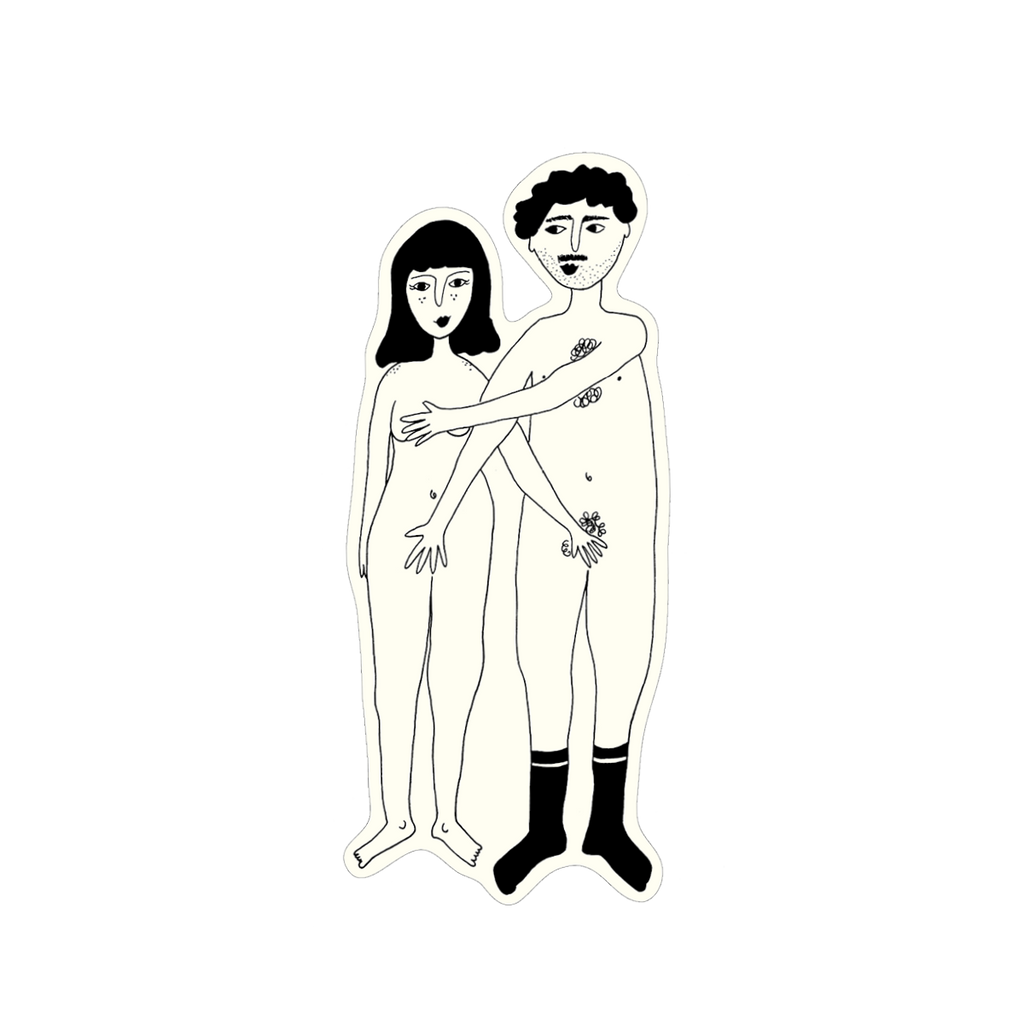 vinyl sticker naked couple
