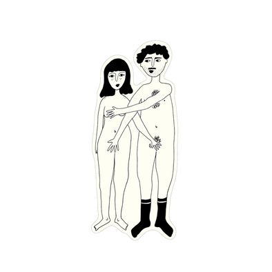 vinyl sticker naked couple