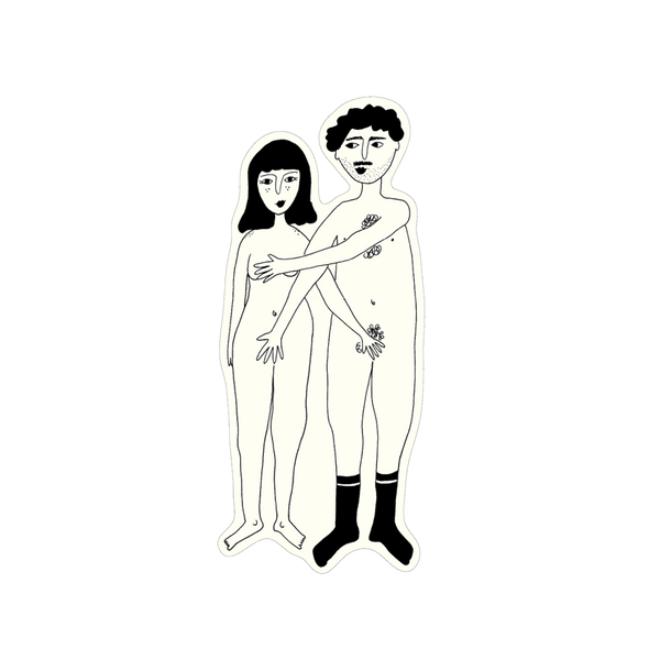 vinyl sticker naked couple
