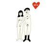 vinyl sticker naked couple