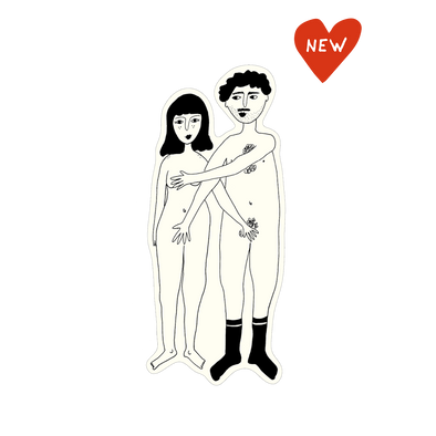 vinyl sticker naked couple