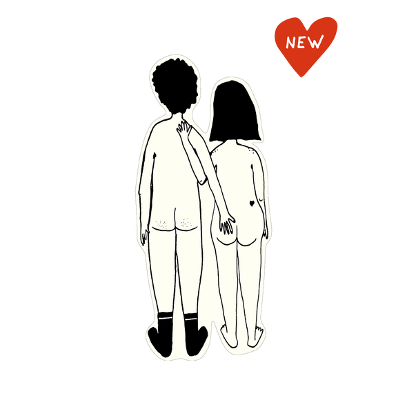 vinyl sticker naked couple back