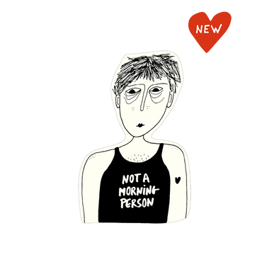 vinyl sticker not a morning person