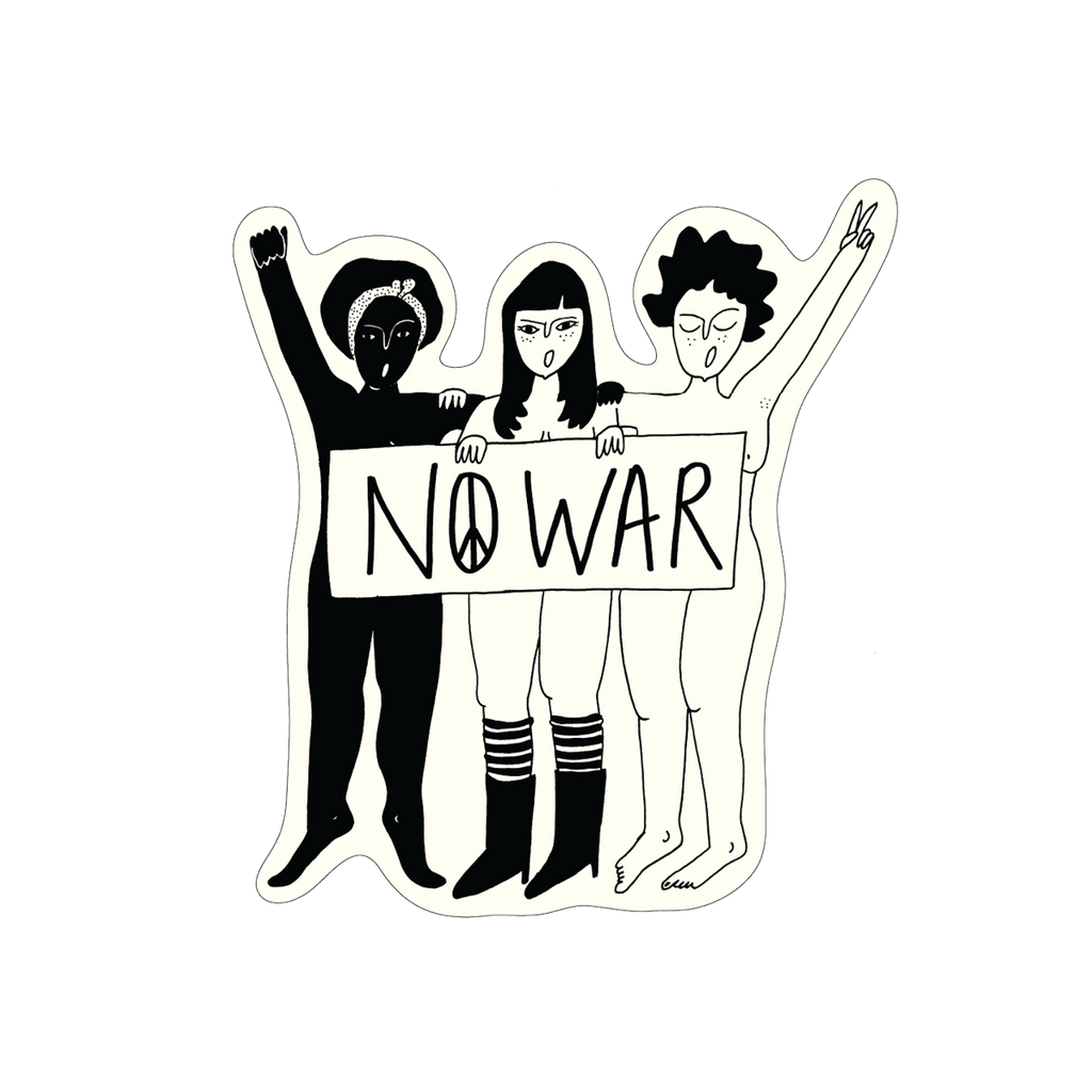 vinyl sticker no war