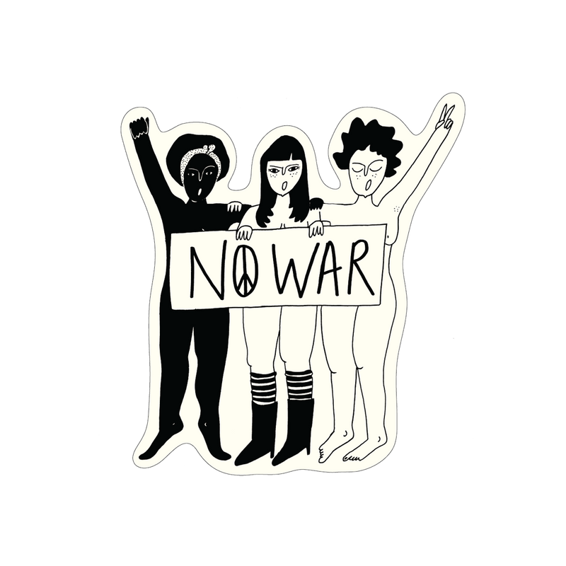 vinyl sticker no war