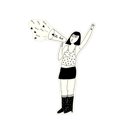 vinyl sticker power to all women