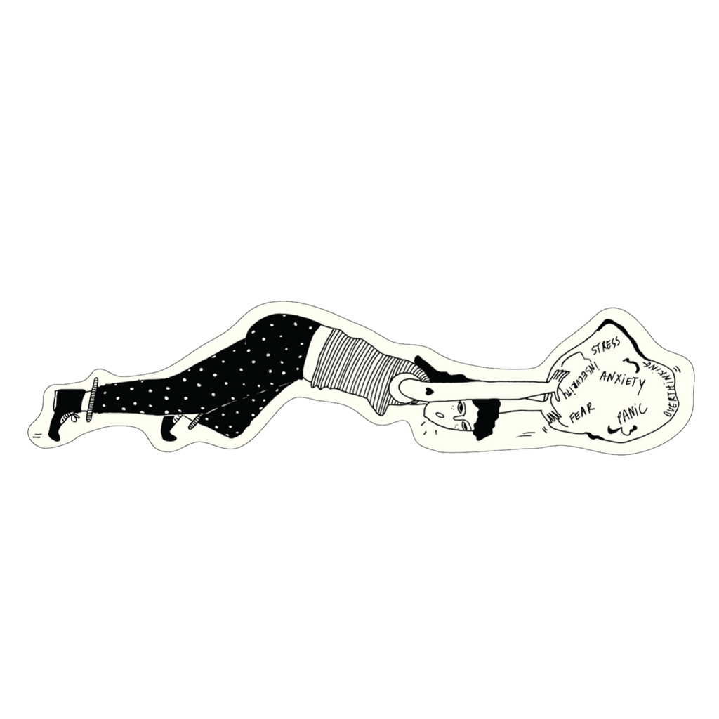 vinyl sticker pushing away shit