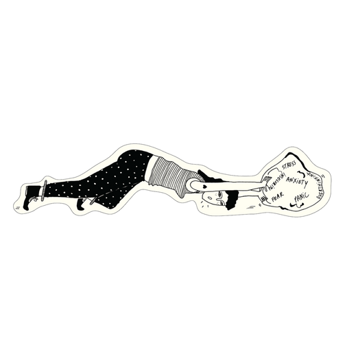 vinyl sticker pushing away shit