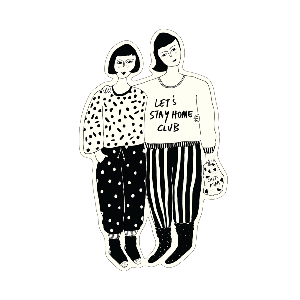 vinyl sticker stay home club