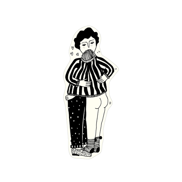 vinyl sticker sweater hug