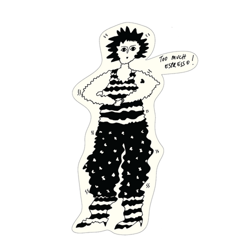 vinyl sticker too much espresso
