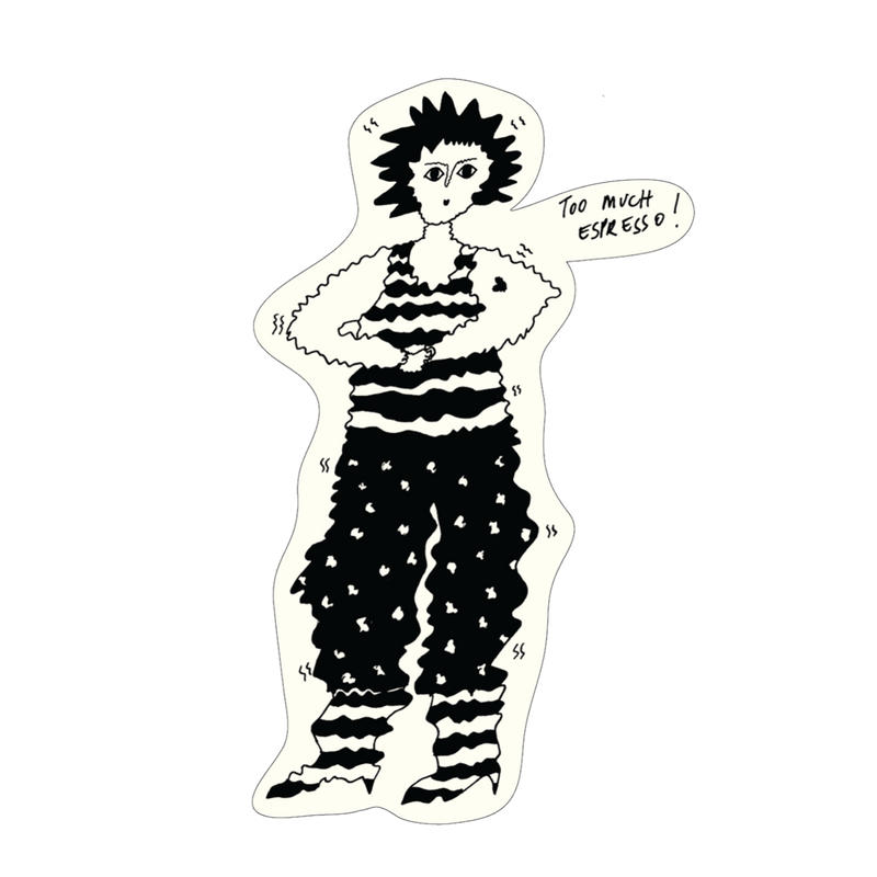 vinyl sticker too much espresso