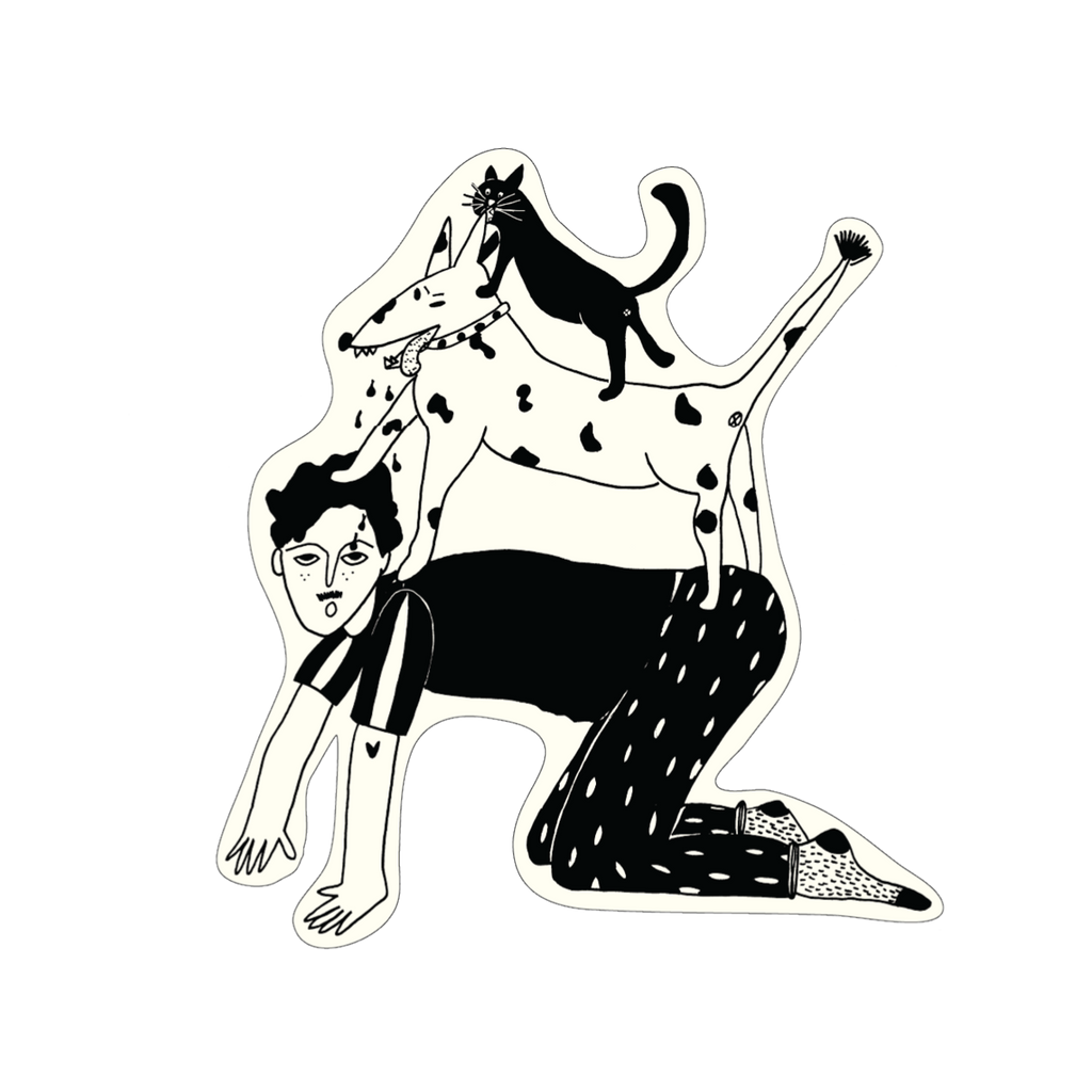 vinyl sticker tower of friends