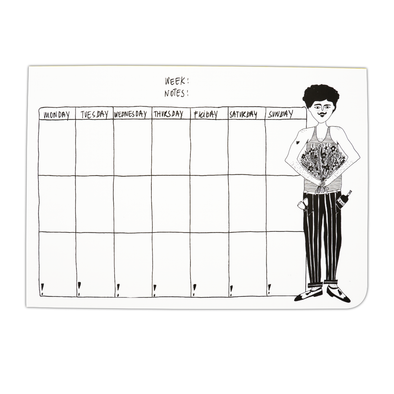 weekplanner A4 flower man