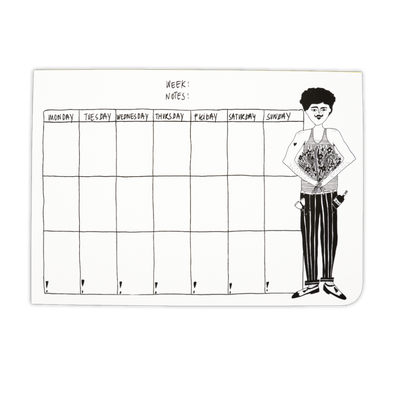 🎁 weekly planner A4 flower man