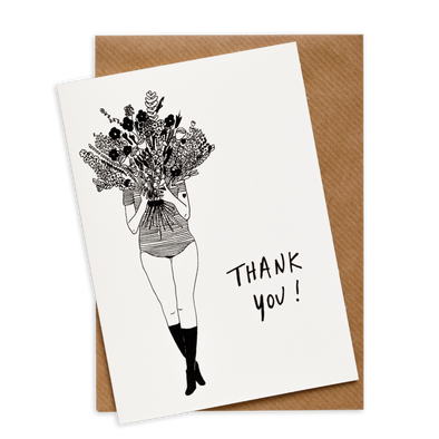 greeting card thank you flower girl