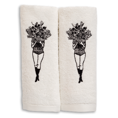 guest towel flower girl (set of 2)