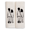 guest towel naked couple back (set of 2)