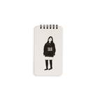 wire-o notebook barcode girl
