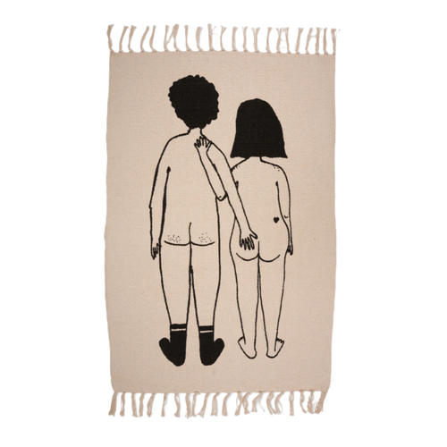 carpet naked couple back