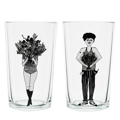 glass flower girl & flower man