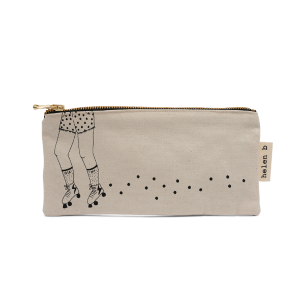 pencil pouch flat small roller girl mona