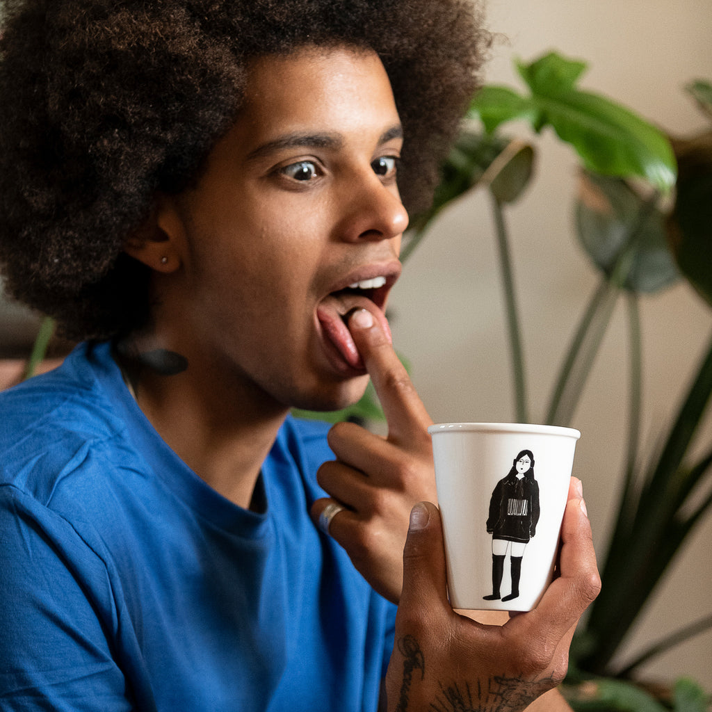 koffiebeker helen b - barcode girl