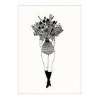 postkaart flower girl