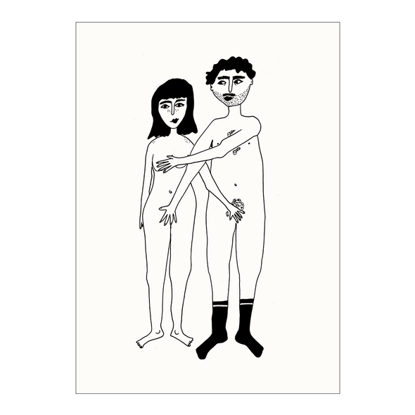 postkaart naked couple
